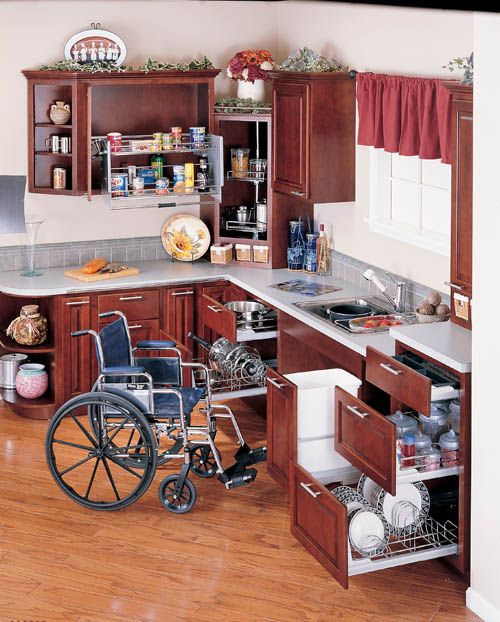 ADA-compliant cabinet heights for wheelchair accessibility