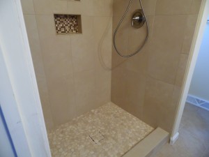 Vertical Tile Pattern in Small Shower