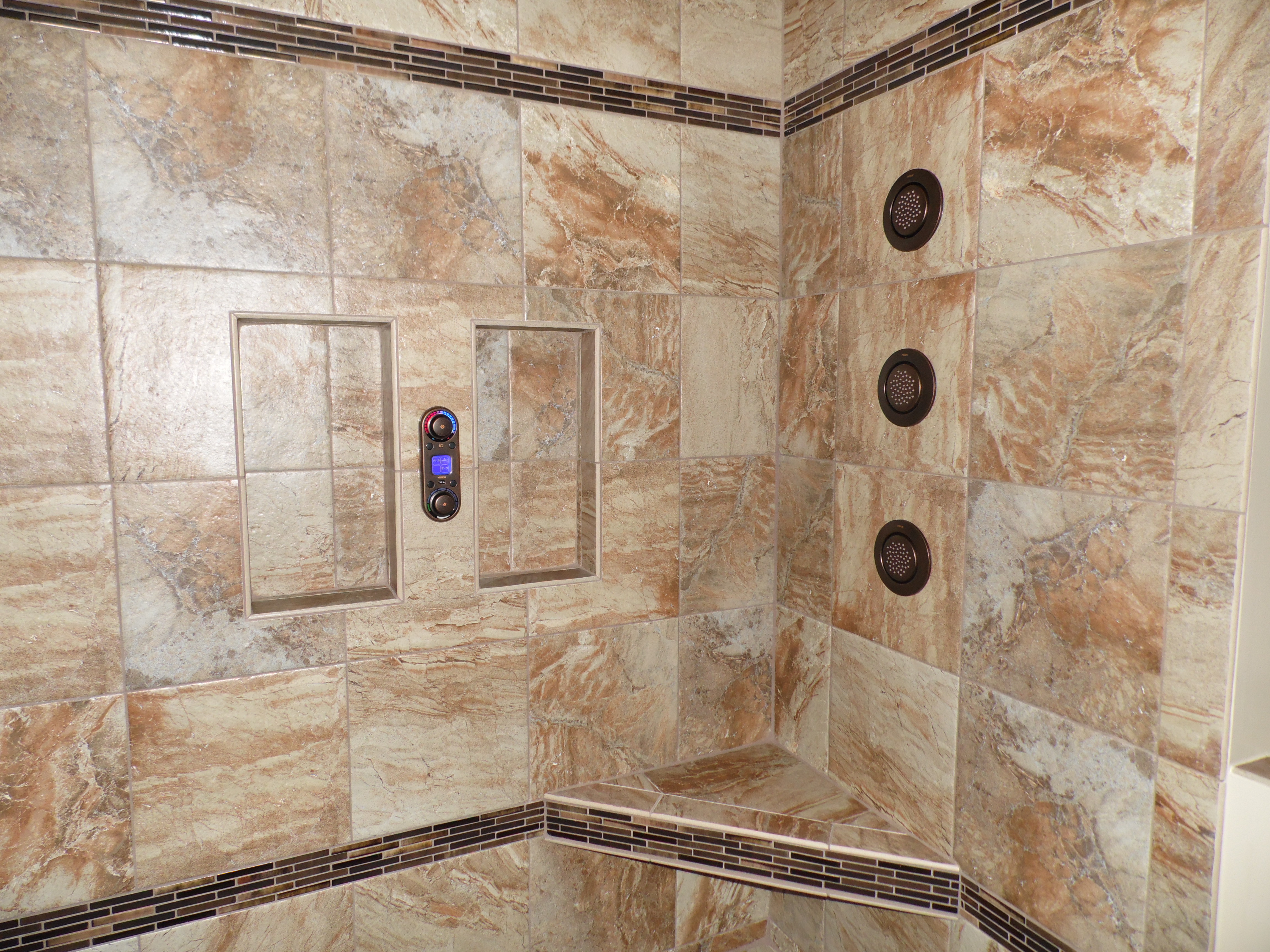 tiled showers