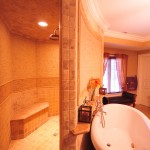 tile showers with custom made shampoo niches in middletown pa