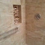 combination grab bar and towel bar in a harrisburg, pa tile shower