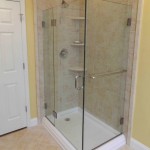 Shower replacement in camp hill, pa with 3 granite cornershelves