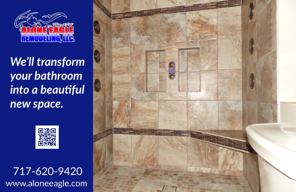 custom tiled shower in harrisburg, pennsylvania