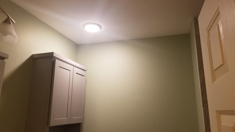 recessed lighting in bathroom